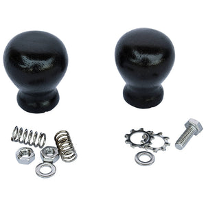 Black Wooden Knobs 2 pcs