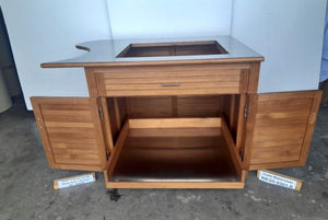 Custom SS and Teak  Cabinet Todd Right Sink