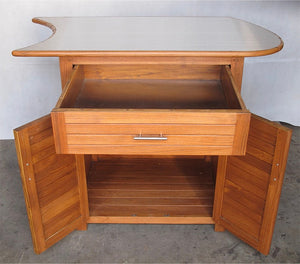 Teak Cabinet Small W/ 1 Drawer SS - RIGHT   (In-Stock US)