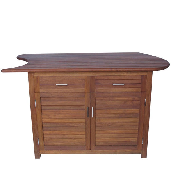 Teak Cabinet Medium w/ 2 Drawer ~ RIGHT (In-Stock US)