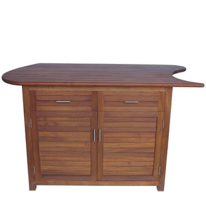 Teak Cabinet Medium W/ 2 Drawer - LEFT (in US)