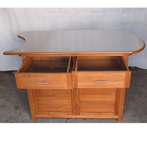 Teak Cabinet Medium DEEP W/ 2 Drawer SS - RIGHT  (In-Stock US) *